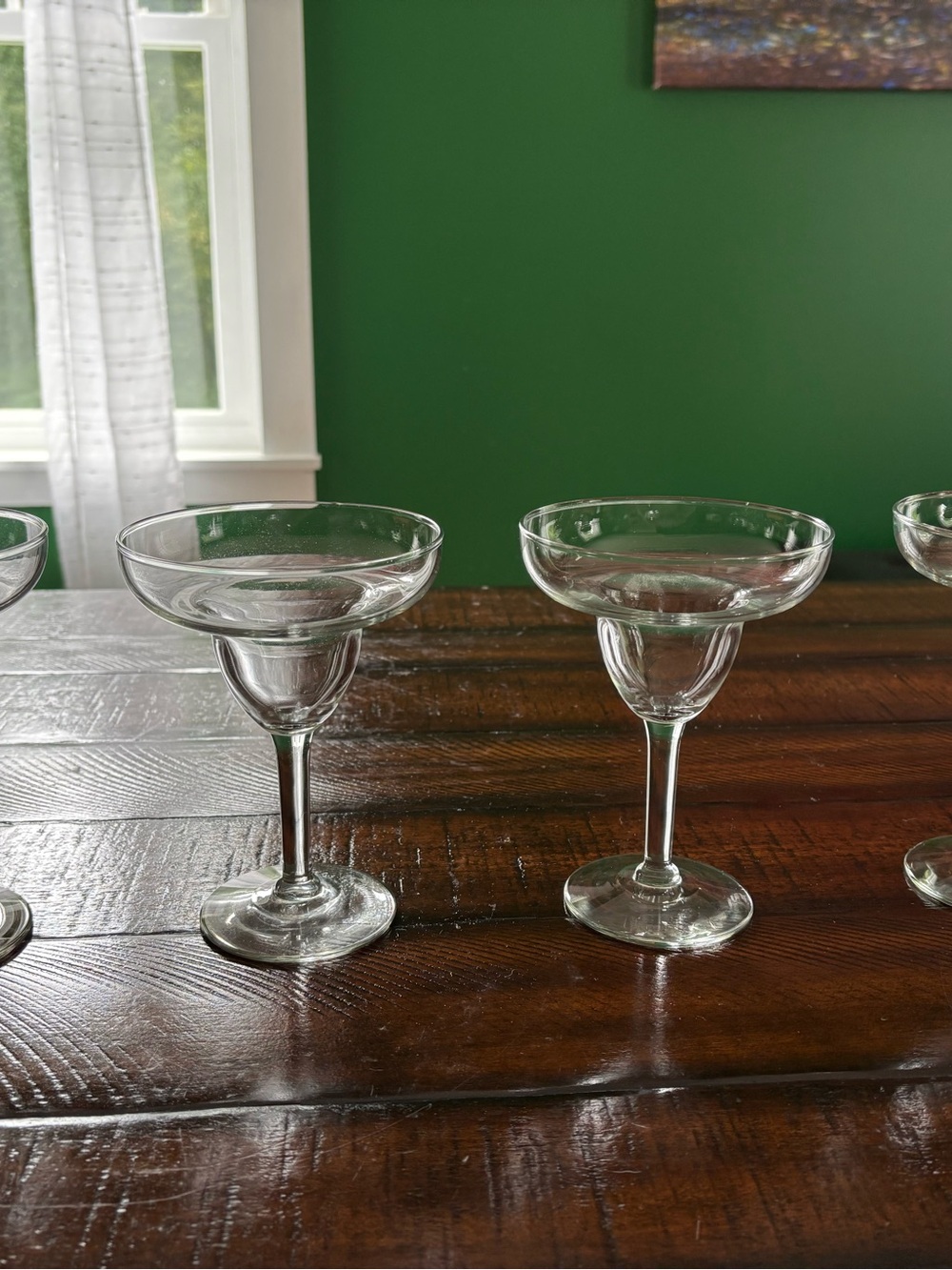 Clear Glass Margarita Cocktail Glasses - Set of 4